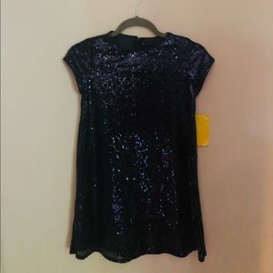 Navy Blue Sequin Dress